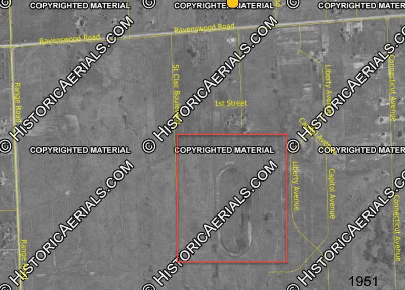Marysville Race Track (Blue Water Speedway) - 1951 Marysville Aerial From Dave Dobner (newer photo)